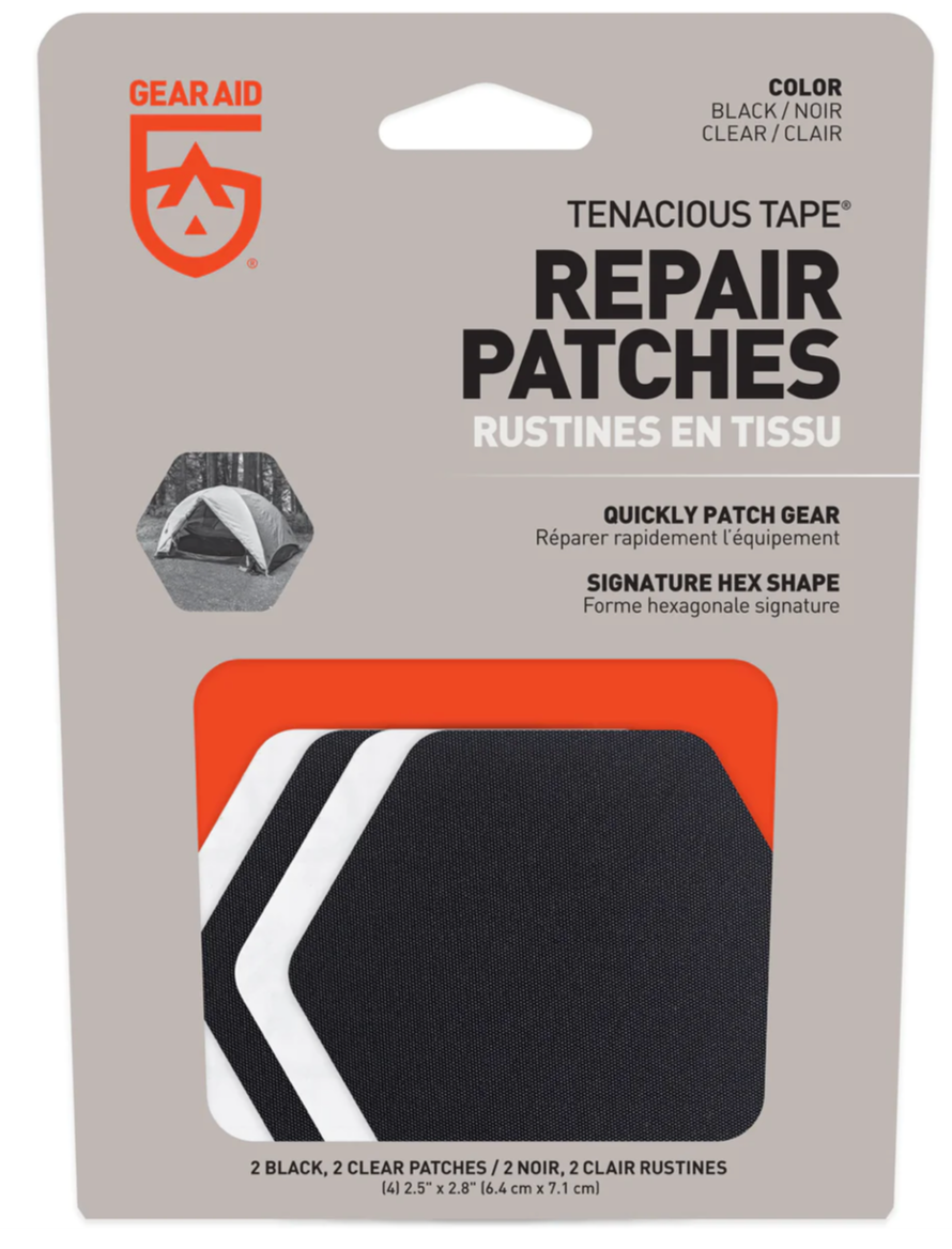 Tenacious Tape HEX Repair Patches | Black