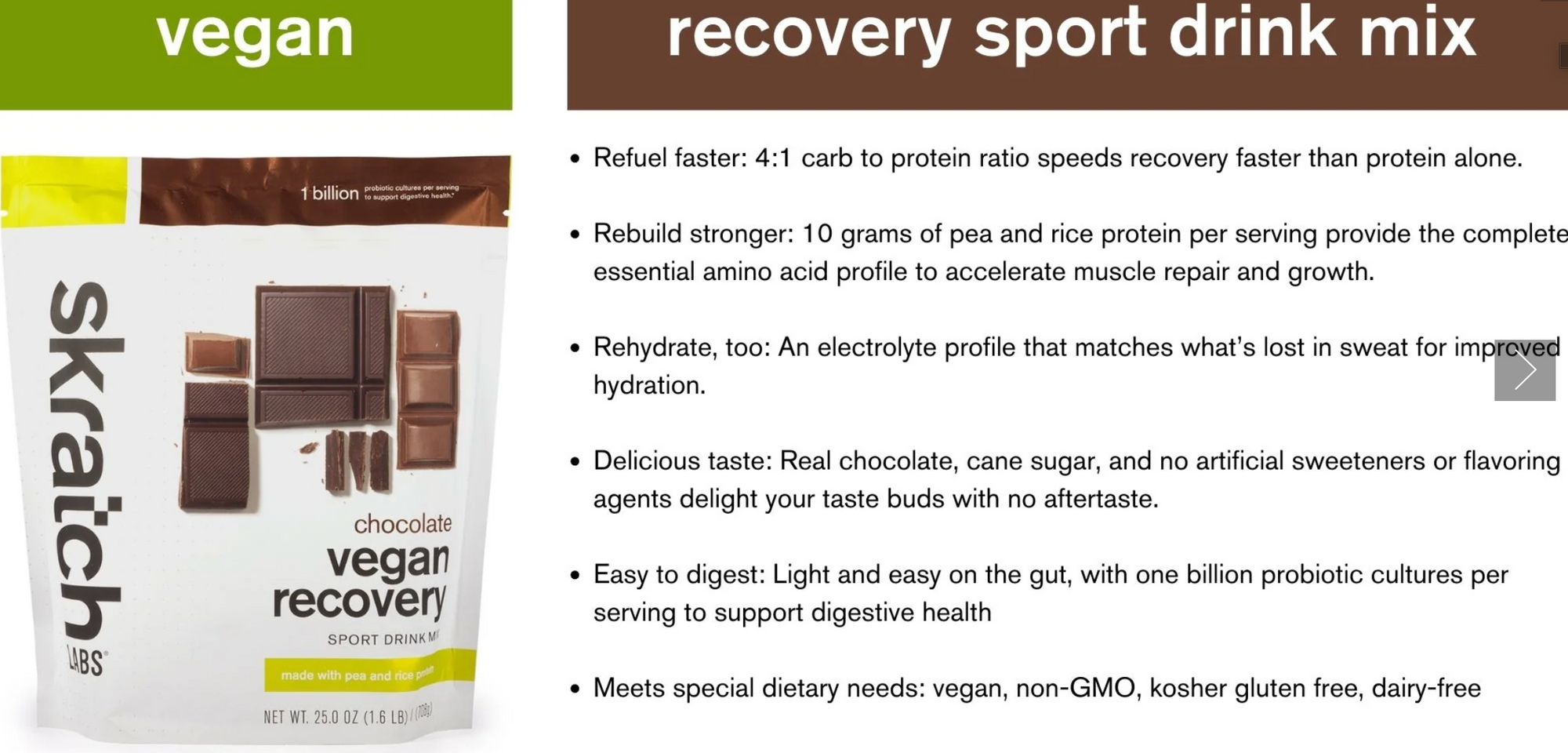 Vegan Recovery Sport Drink Mix
