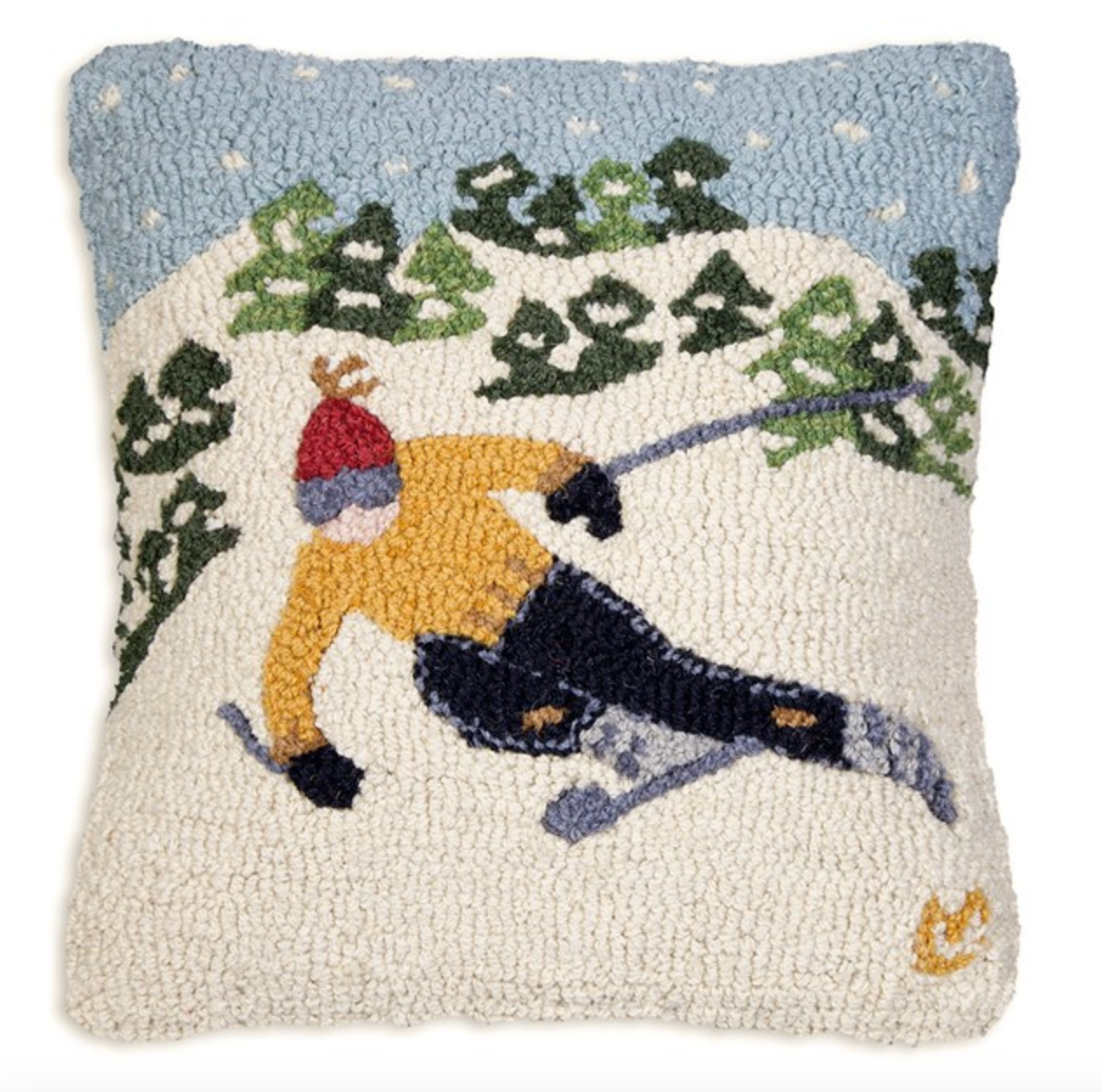 Tree Skier Pillow