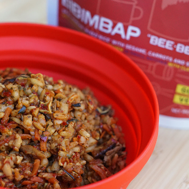 Good To-Go Vegan Korean Bibimbap camping food in a bowl