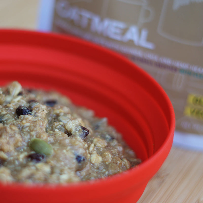 Good To-Go Vegan Oatmeal camping food in a bowl