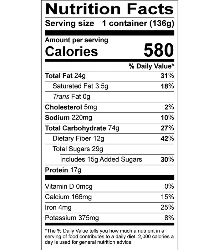 Good To-Go Granola Nutrition Facts