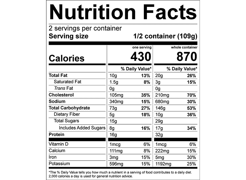 Good To-Go Pad Thai Nutrition Facts