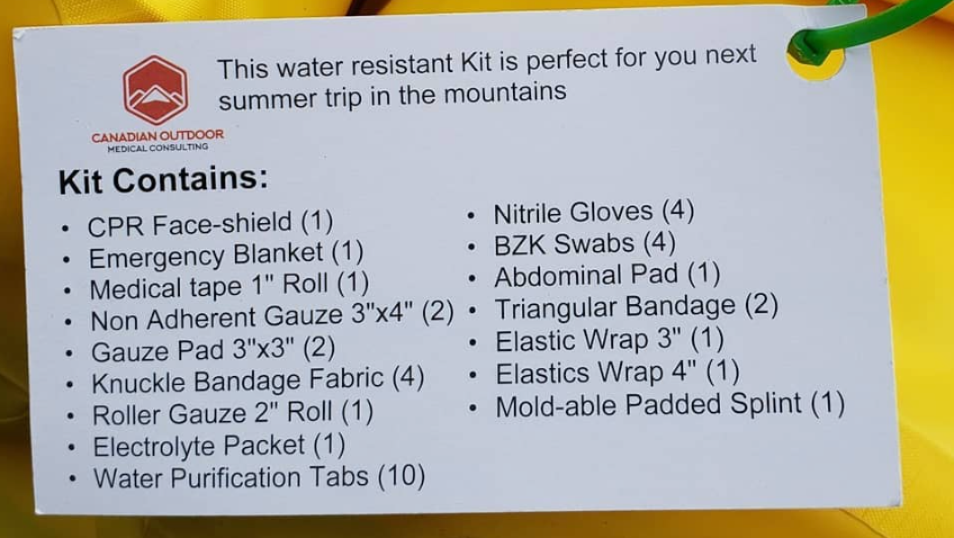 Summer Backcountry First Aid Kit