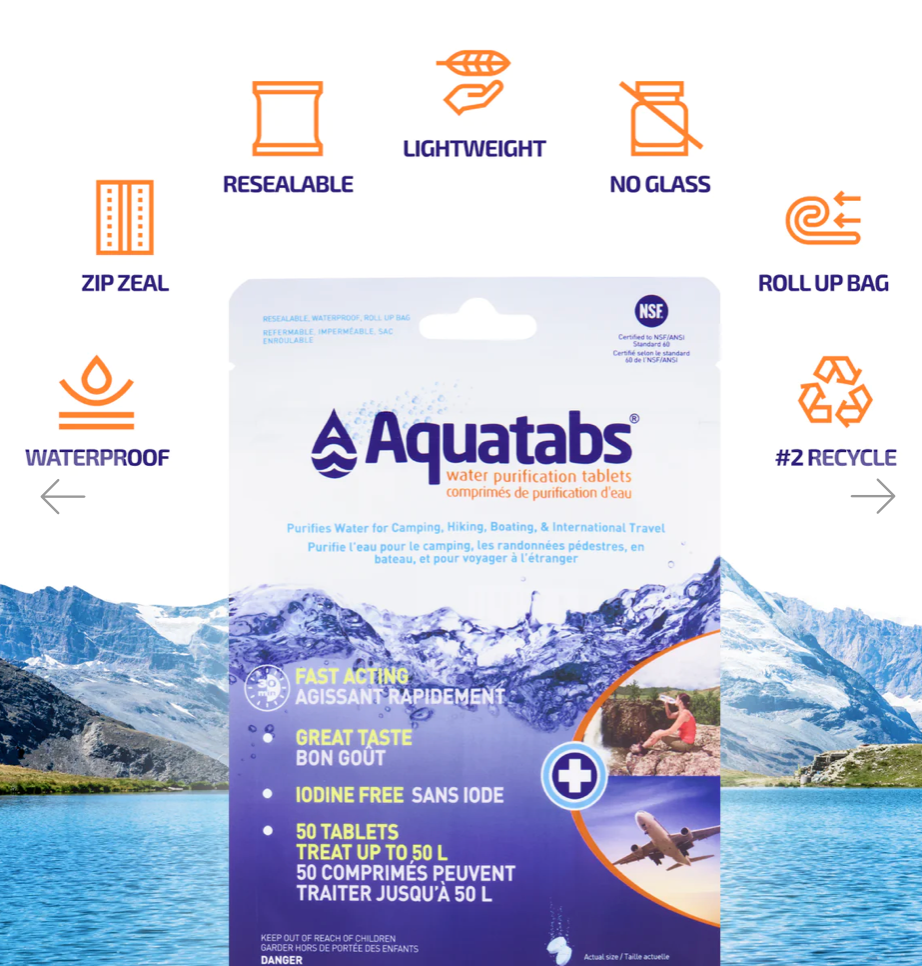 Aquatabs (Pkg Of 50, 1L Tabs)