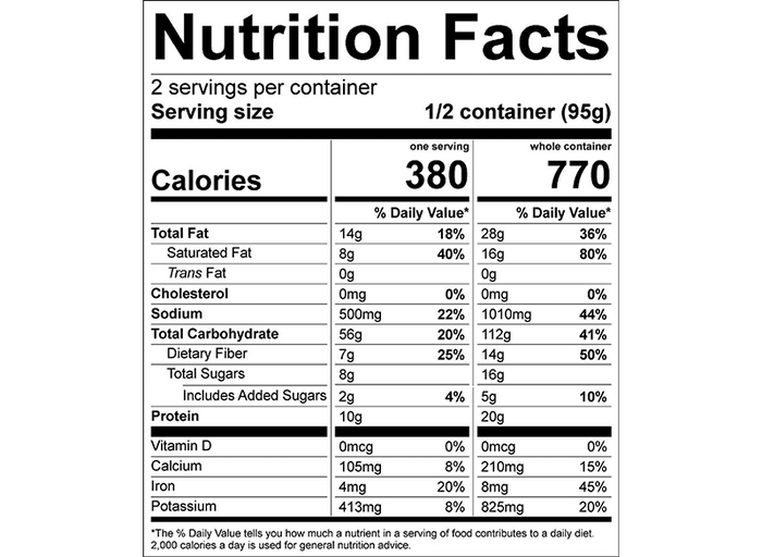 Good To-Go Thai Curry Nutrition Facts