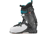 white and black three buckle, 2 piece ski touring boots, Scarpa maestrale 2022