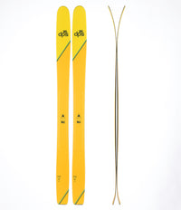 topsheet and rocker profile of dps pagoda yellow skis