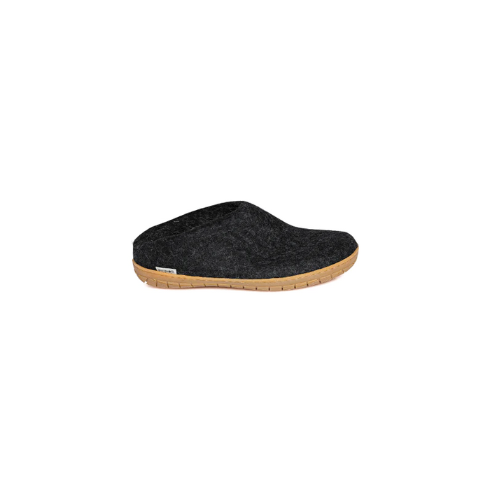 Glerups slip-ons rubber sole in charcoal side view